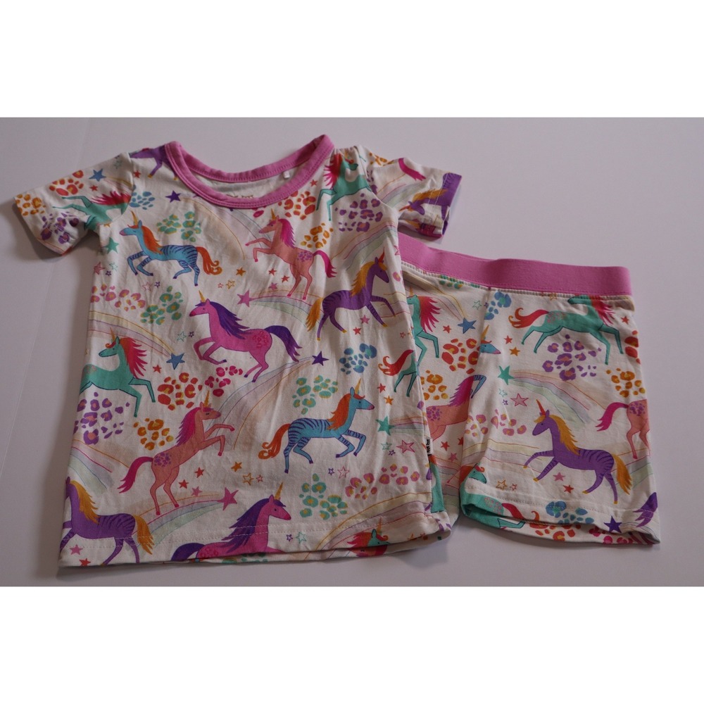 Little Sleepies Unicorn Rainbow Bamboo Pajama Set 12-18 Months